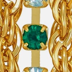 Gold - Green & White Crystals