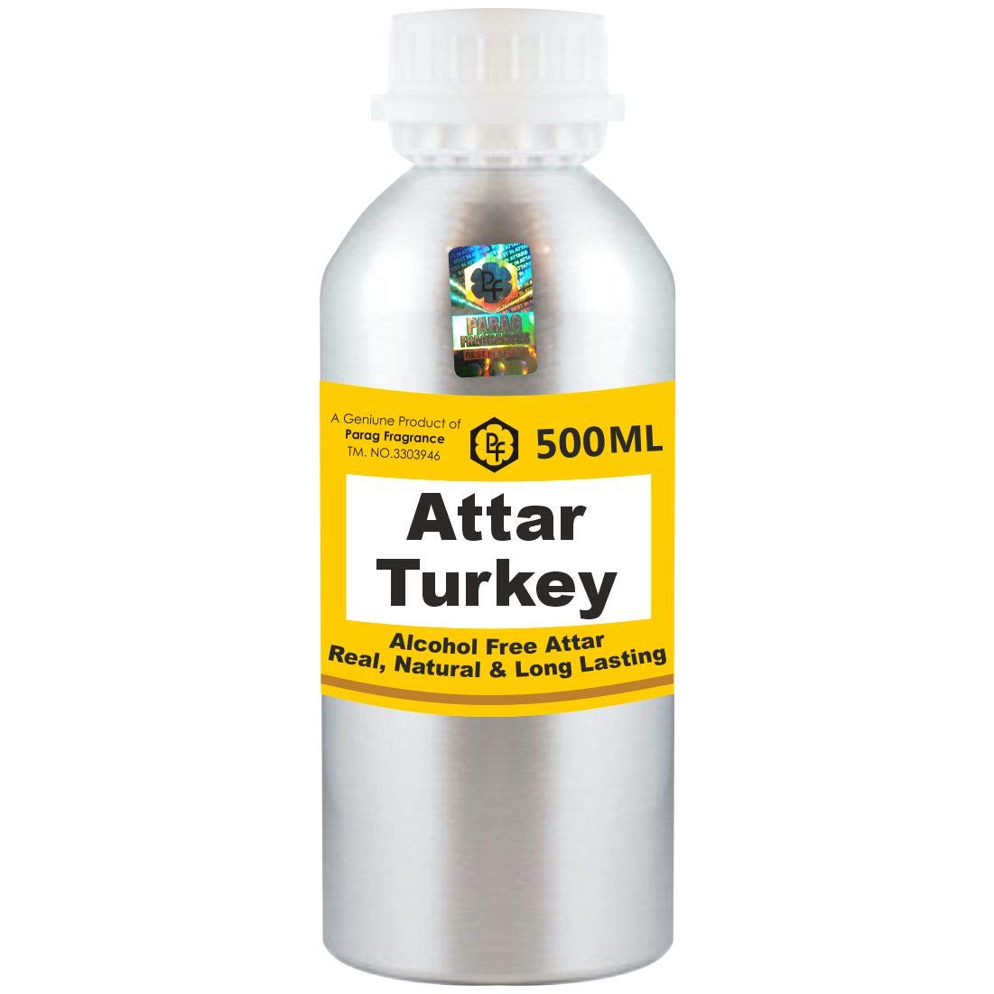Premium Parag Fragrances Turkey Attar 500ml - Alcohol-Free Long Lasting Perfume Oil for Men & Women | Islamic Attar for Religious Use | Wholesale Pack | Best Itra & Scent Oil for Daily Wear, Special Occasions & Spiritual Ceremonies