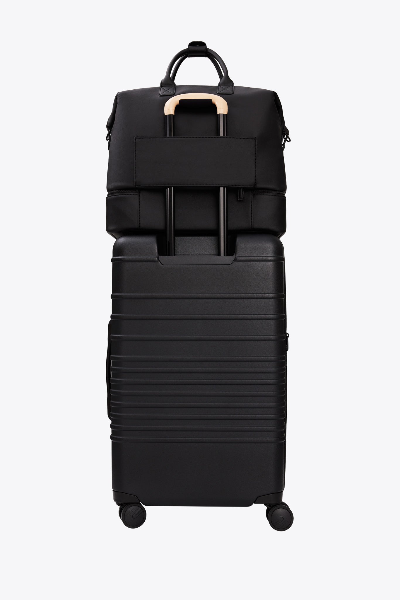 Premium Black Weekender Bag - Stylish & Durable Travel Duffel for Weekend Getaways, Gym, or Business Trips