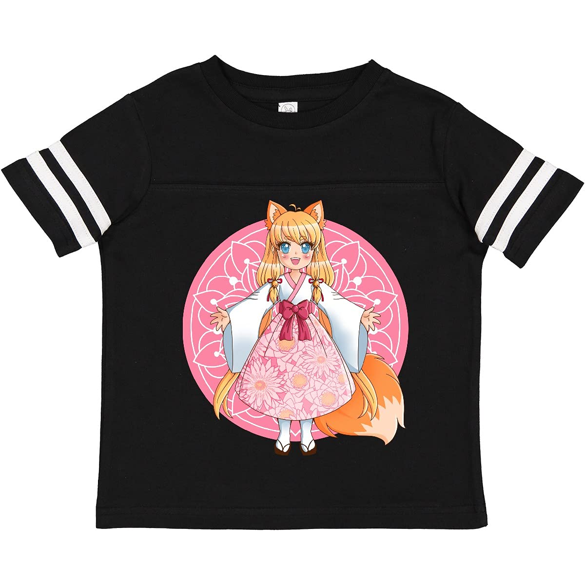 Inktastic Fox Chibi Anime Girl Toddler T-Shirt - Cute Kawaii Animal Print Tee for Kids | Perfect for Birthday Gifts, Cosplay & Casual Wear