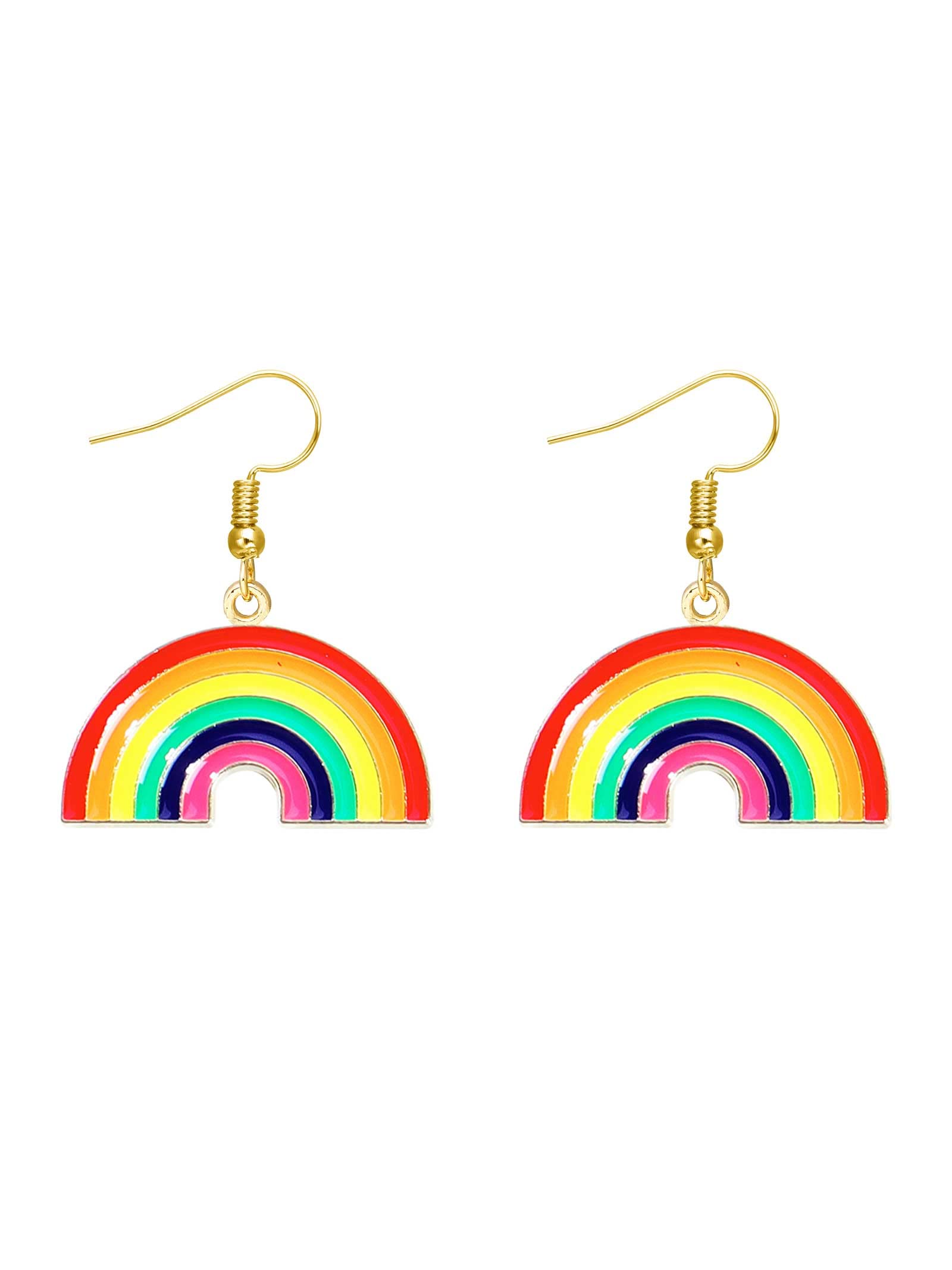 Rainbow Pride Earrings for Women - LGBTQ+ Dangle Earrings for Lesbian & Gay Teens - Perfect for Pride Parades, Festivals & Everyday Wear