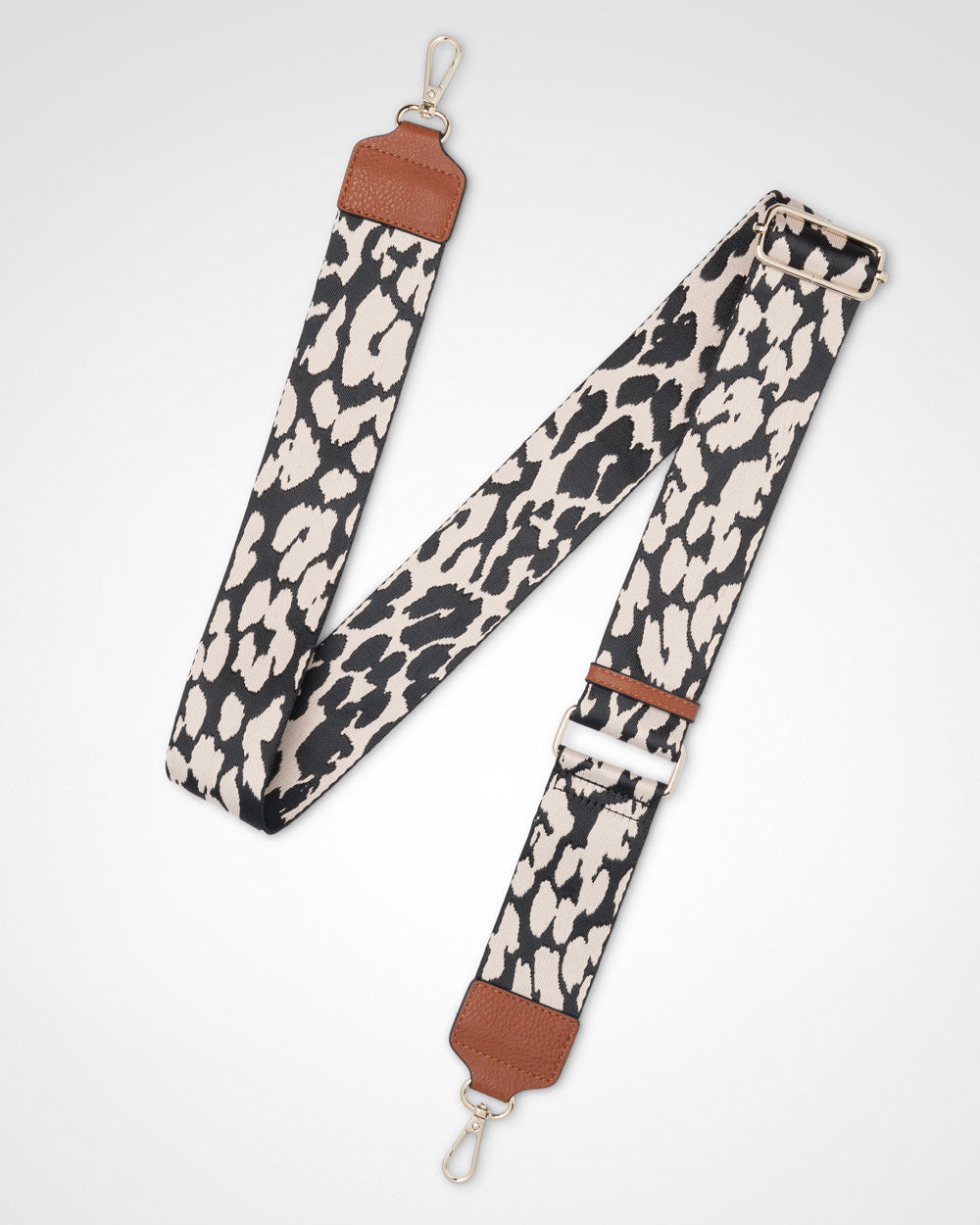 Charlotte Double Zip Crossbody Bag with Detachable Leopard Print Strap - Stylish Hands-Free Purse for Women, Perfect for Travel, Shopping & Everyday Use