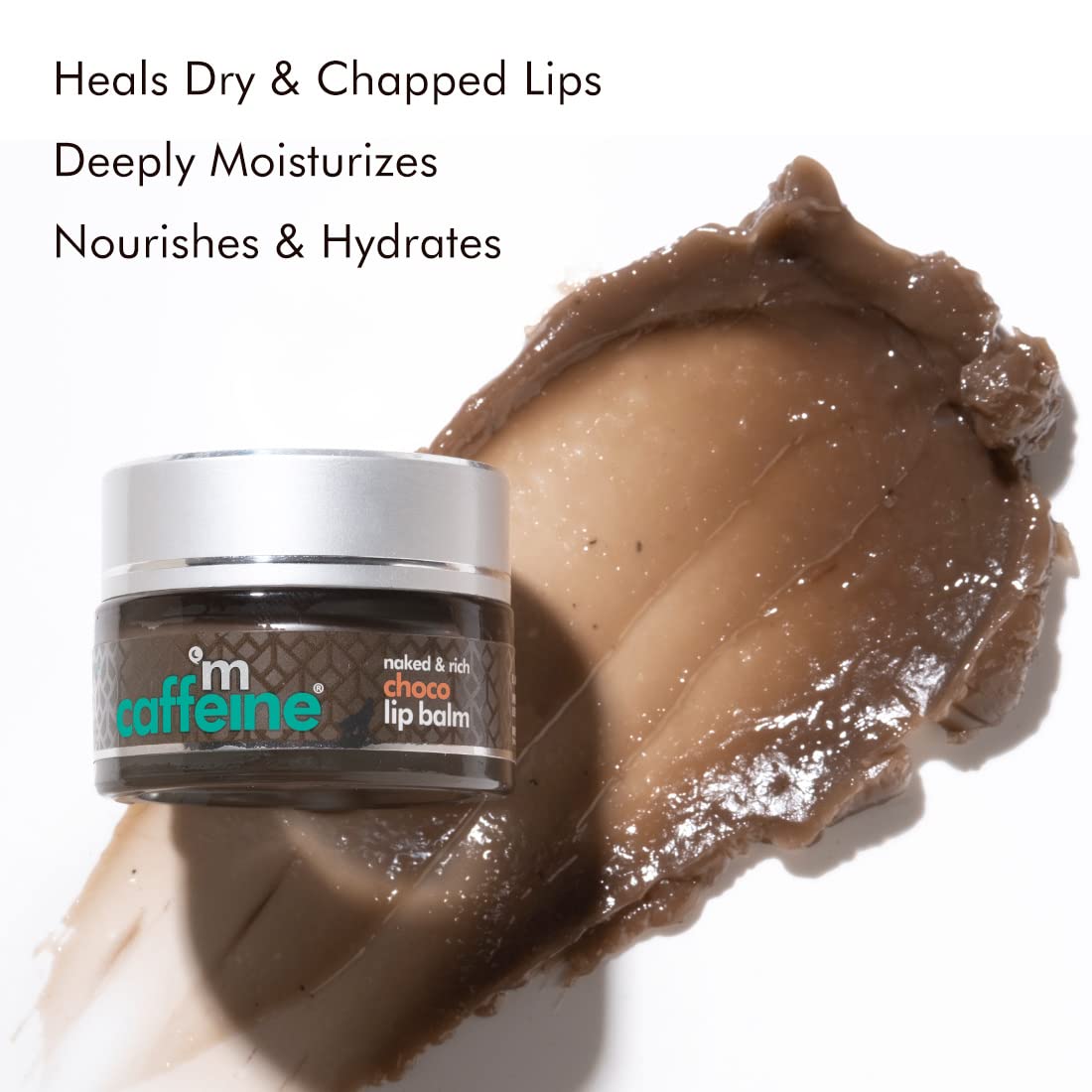 mCaffeine Coffee Lip Scrub & Chocolate Lip Balm Kit for Dark, Chapped & Pigmented Lips | 85% Dark Lips Reduction | 24H Moisturizing | 100% Vegan | Perfect for Night Care & Daily Lip Treatment