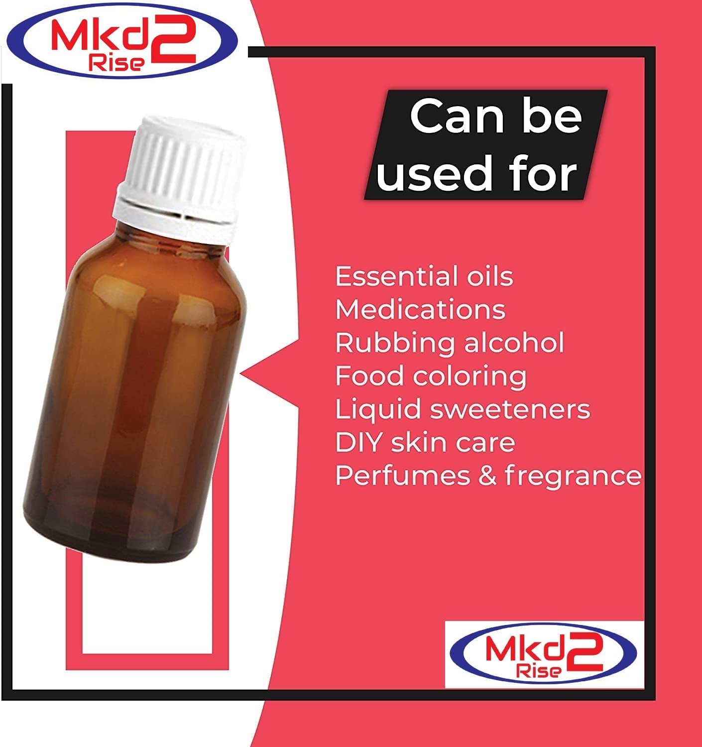 Premium 10ml Empty Amber Glass Bottles (Pack of 12) with Leak-Proof Euro Dropper & White Cap - Perfect for Essential Oils, Fragrances, Medicines, DIY Perfumes, Homeopathy & Refillable Uses - Ideal for Aromatherapy, Travel, Gift Packaging & Craft Projects