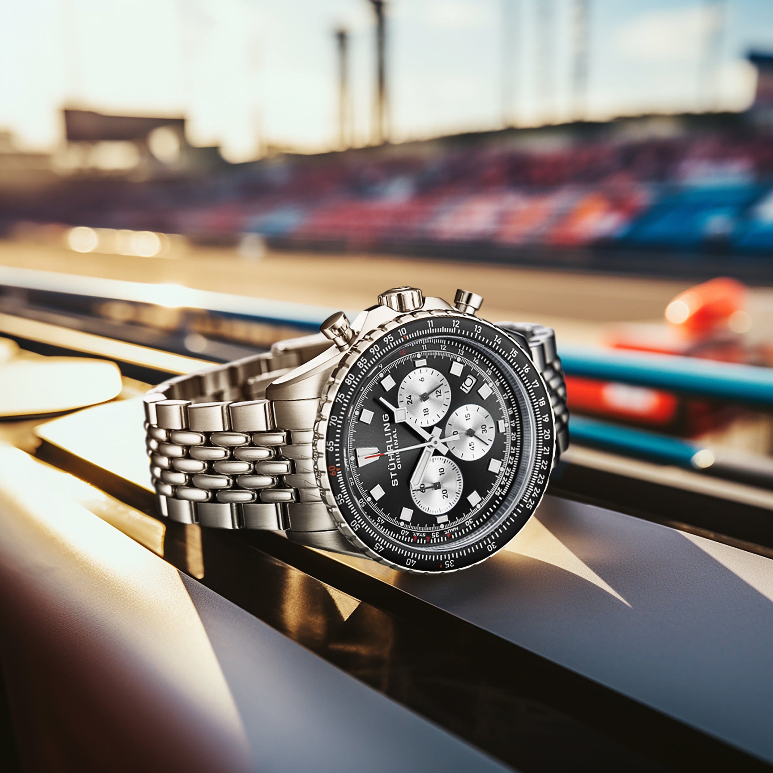 Japanese Chronograph RaceWay 1010 44mm Quartz Watch for Men - Stylish Sports & Casual Timepiece for Racing Enthusiasts & Everyday Wear