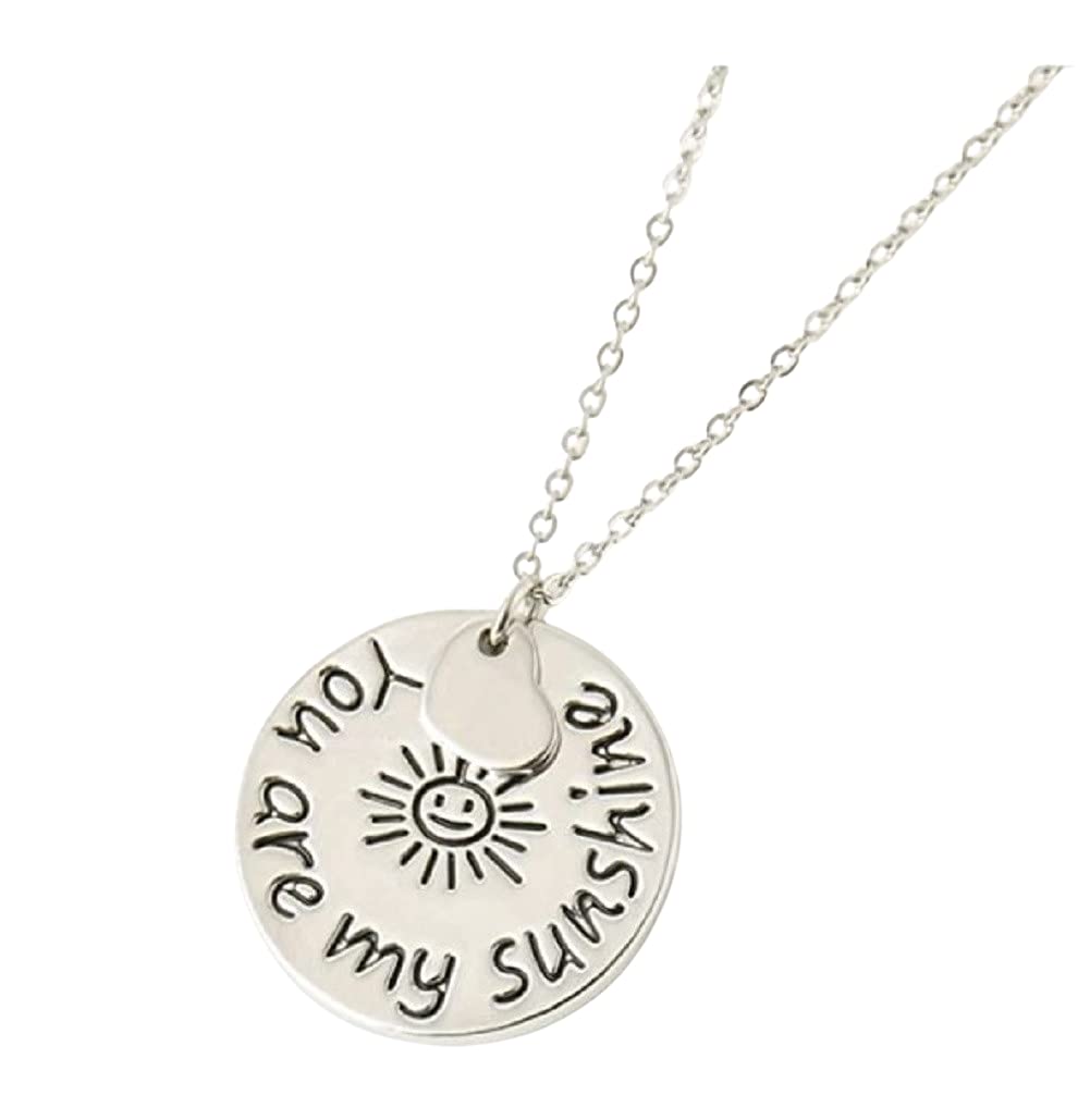 You Are My Sunshine Silver Moon Bay Charm Necklace - Perfect Gift for Mom, Wife, Girlfriend on Birthday, Anniversary & Valentine's Day