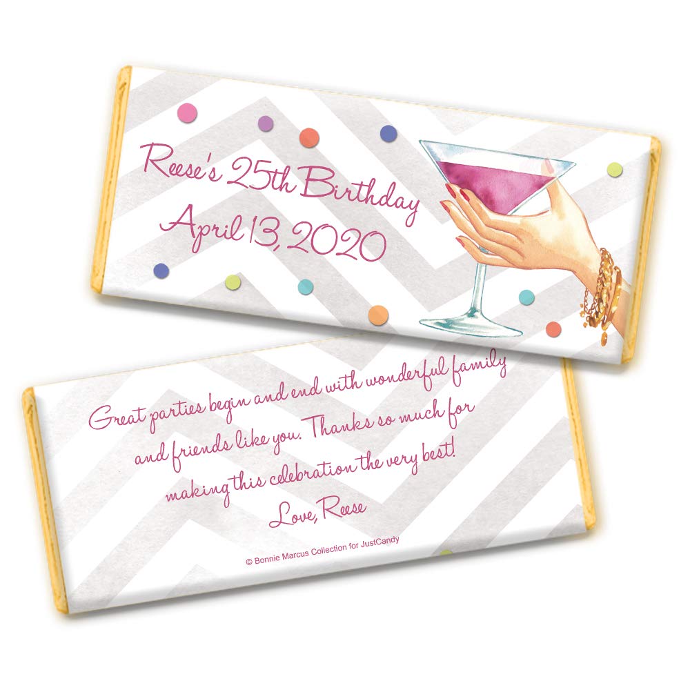 Personalized Chocolate Bar Favors for Adult Birthday Parties - Custom Candy with Name (36 Bars) - Perfect for Birthday Gifts, Party Favors & Special Events
