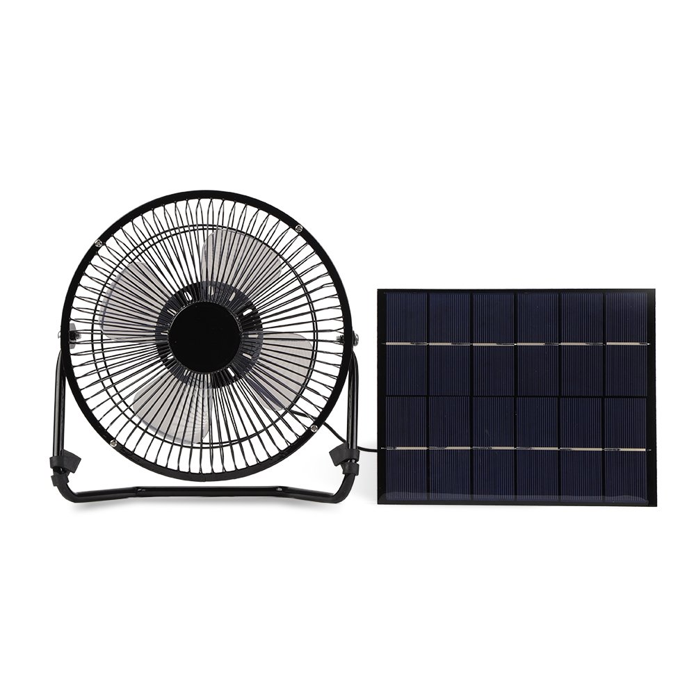 Omabeta Cafopgrill 5.2W Solar Powered USB Fan - Portable Mini Cooling Fan for Car, Home & Outdoor Ventilation - Perfect for Camping, Picnics, and Road Trips
