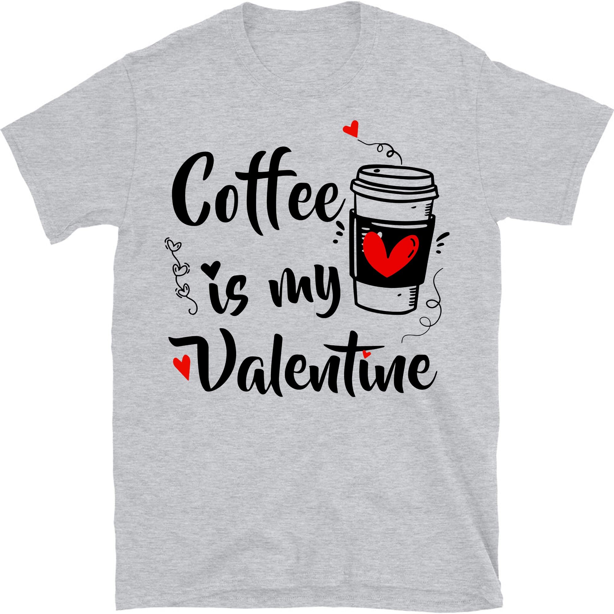 Funny Coffee Lover Valentine T-Shirt - Perfect Gift for Her | Cute Coffee-Themed Apparel for Valentine's Day, Date Nights & Coffee Shop Outings