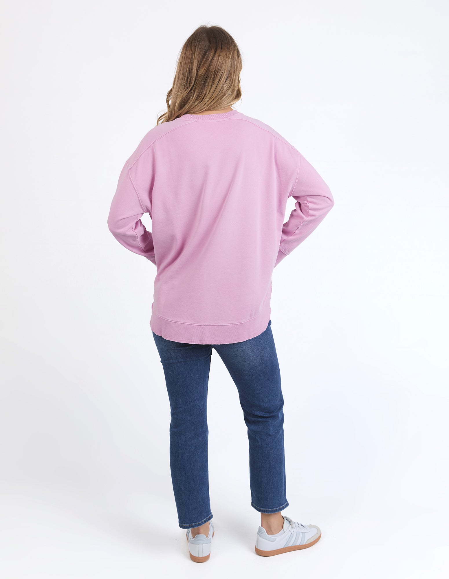 Elm Established Crew Neck T-Shirt for Women - Soft Cotton Peony Pink Top - Perfect for Casual Wear, Layering & Everyday Outfits
