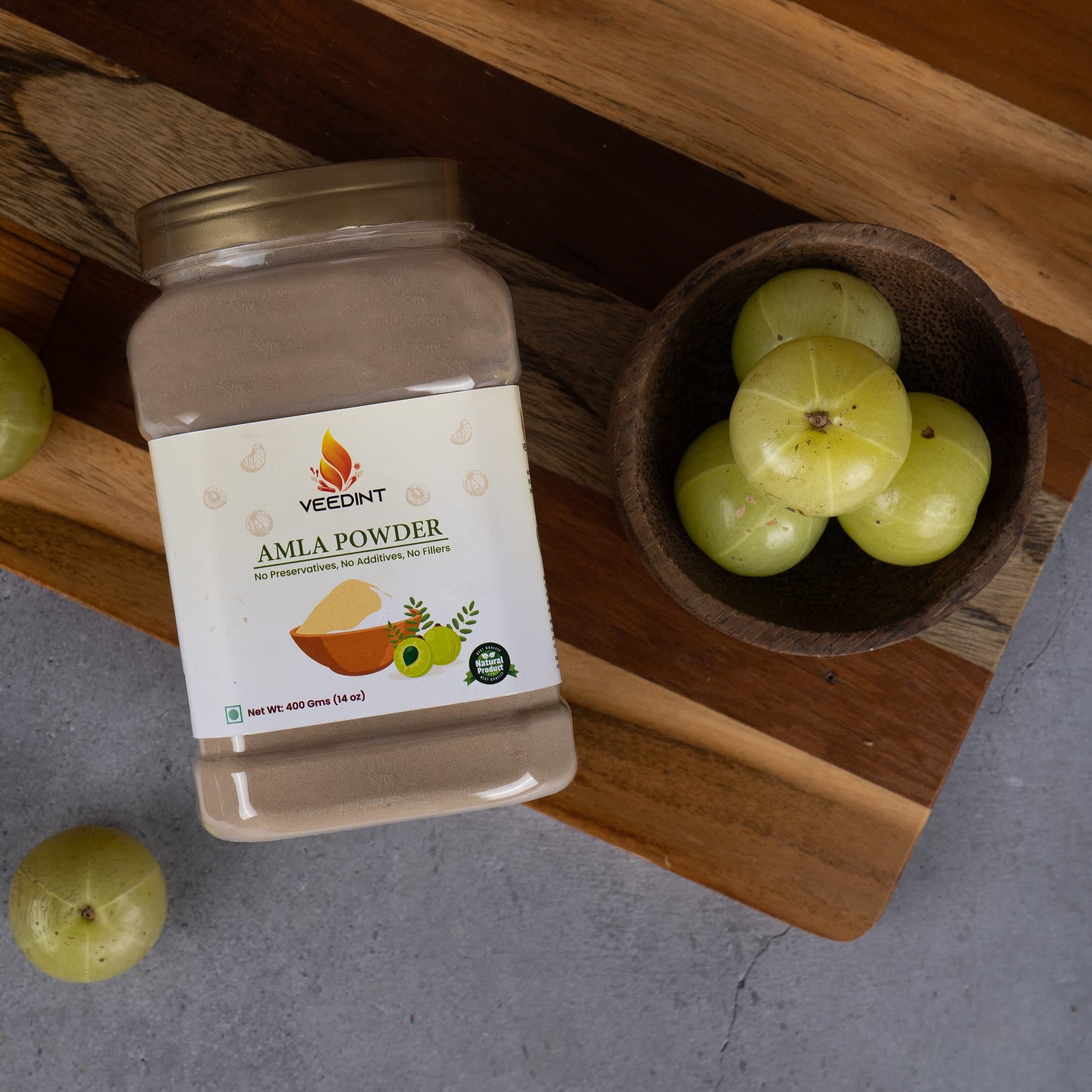 Organic Amla Powder 400g - Pure & Natural Indian Gooseberry for Hair Growth, Skin Care & Immunity Boost | Vegan, Gluten-Free Superfood for Smoothies, Tea & DIY Beauty Treatments