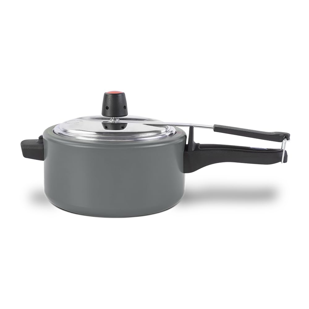 Brinox Nonstick Ceramic Life 3L Pressure Cooker - Gray | Safe & Fast Cooking for Soups, Stews & Family Meals