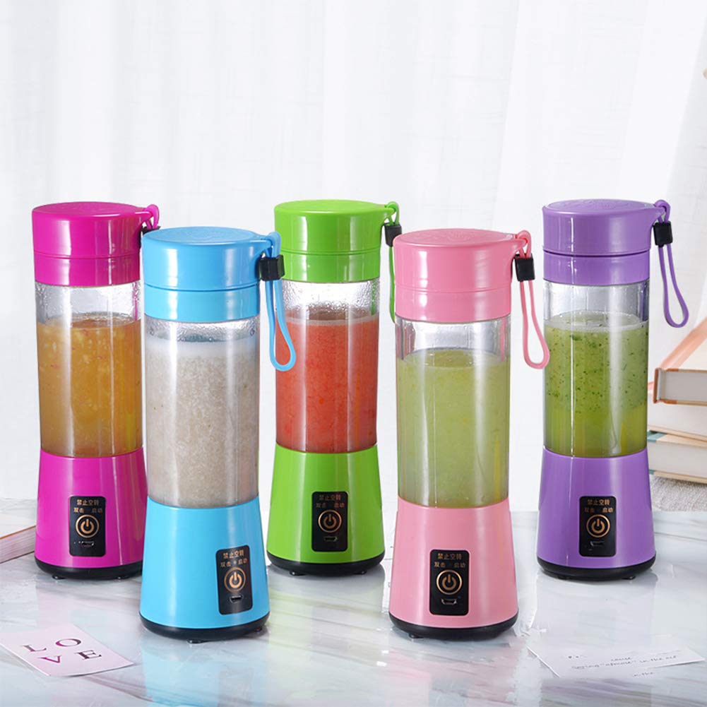 Portable USB Electric Juicer Cup - 401ml Mini Juice Blender for Smoothies, Shakes & Healthy Drinks - Perfect Travel, Office & Home Use - Small Electrical Gift Idea