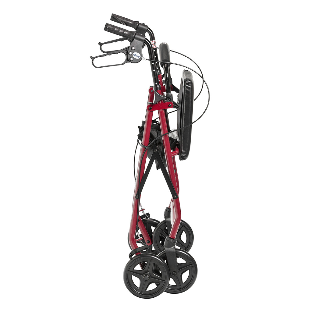 Drive Medical R728RD 4-Wheel Aluminum Rollator Walker with 7.5