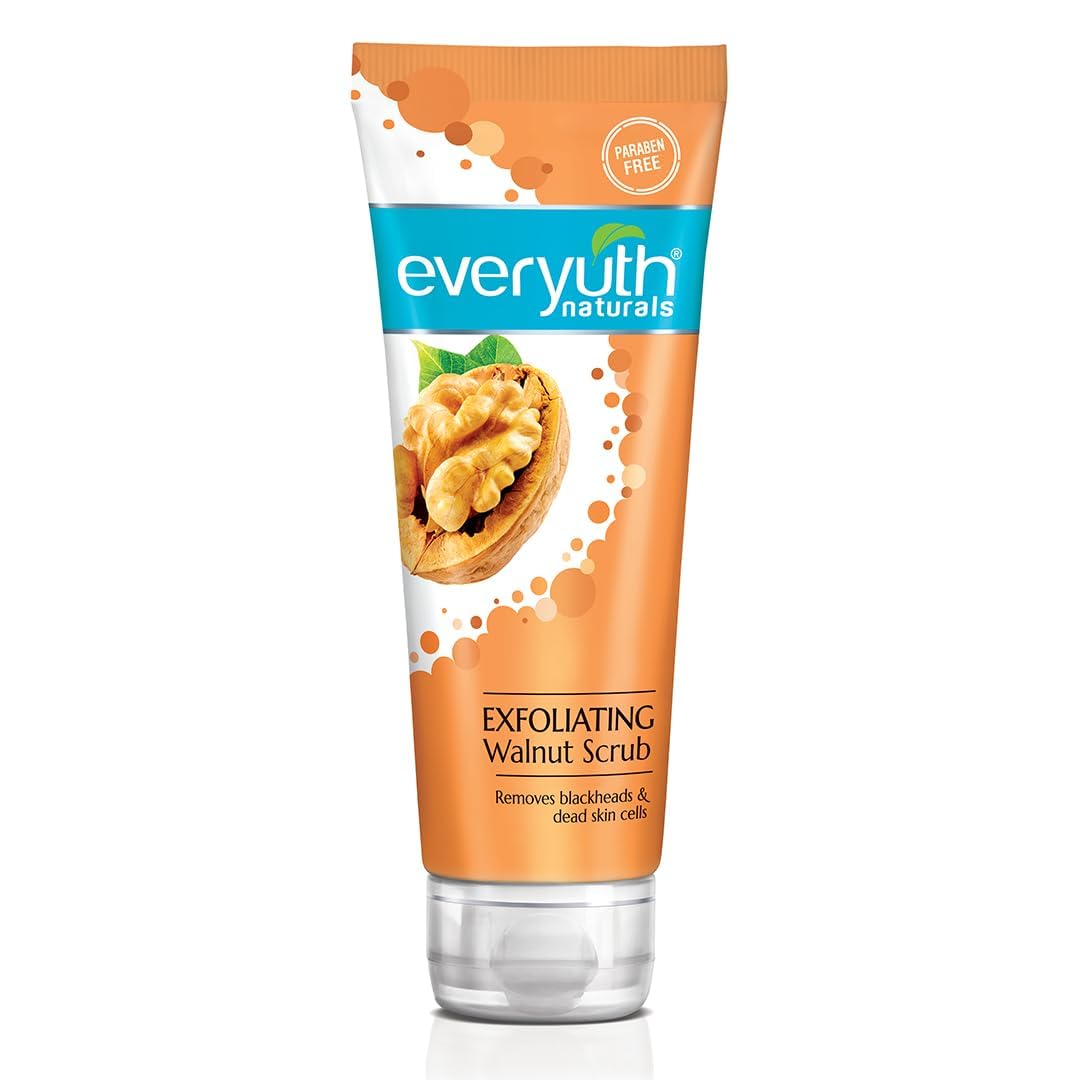 Everyuth Exfoliating Walnut Scrub & Chocolate Cherry Tan Removal Scrub Combo Pack - 100g + 50g | Deep Cleansing, Dead Skin Removal | Perfect for Daily Skincare & Spa Treatments