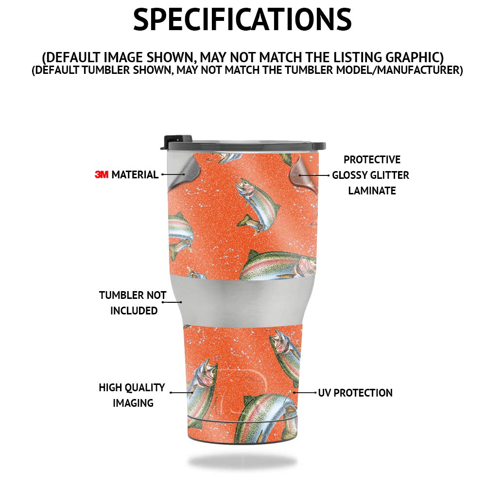 MightySkins Glossy Glitter Protective Skin for Hydro Flask 32 oz Wide Mouth Water Bottle - Eyes & Teeth Design | Durable High-Gloss Finish | Easy to Apply & Remove | Made in USA | Perfect for School, Gym, Travel & Outdoor Activities
