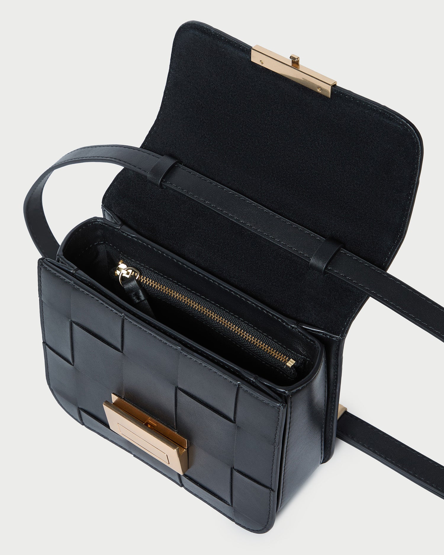 Desi Black Woven Leather Crossbody Bag for Women - Stylish Handbag with Adjustable Strap, Perfect for Travel, Shopping & Everyday Use