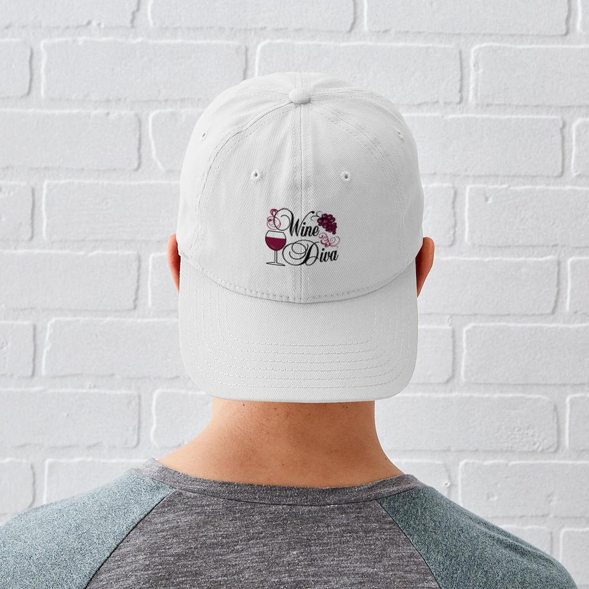Wine Diva Adjustable Baseball Cap for Wine Lovers & Gifts