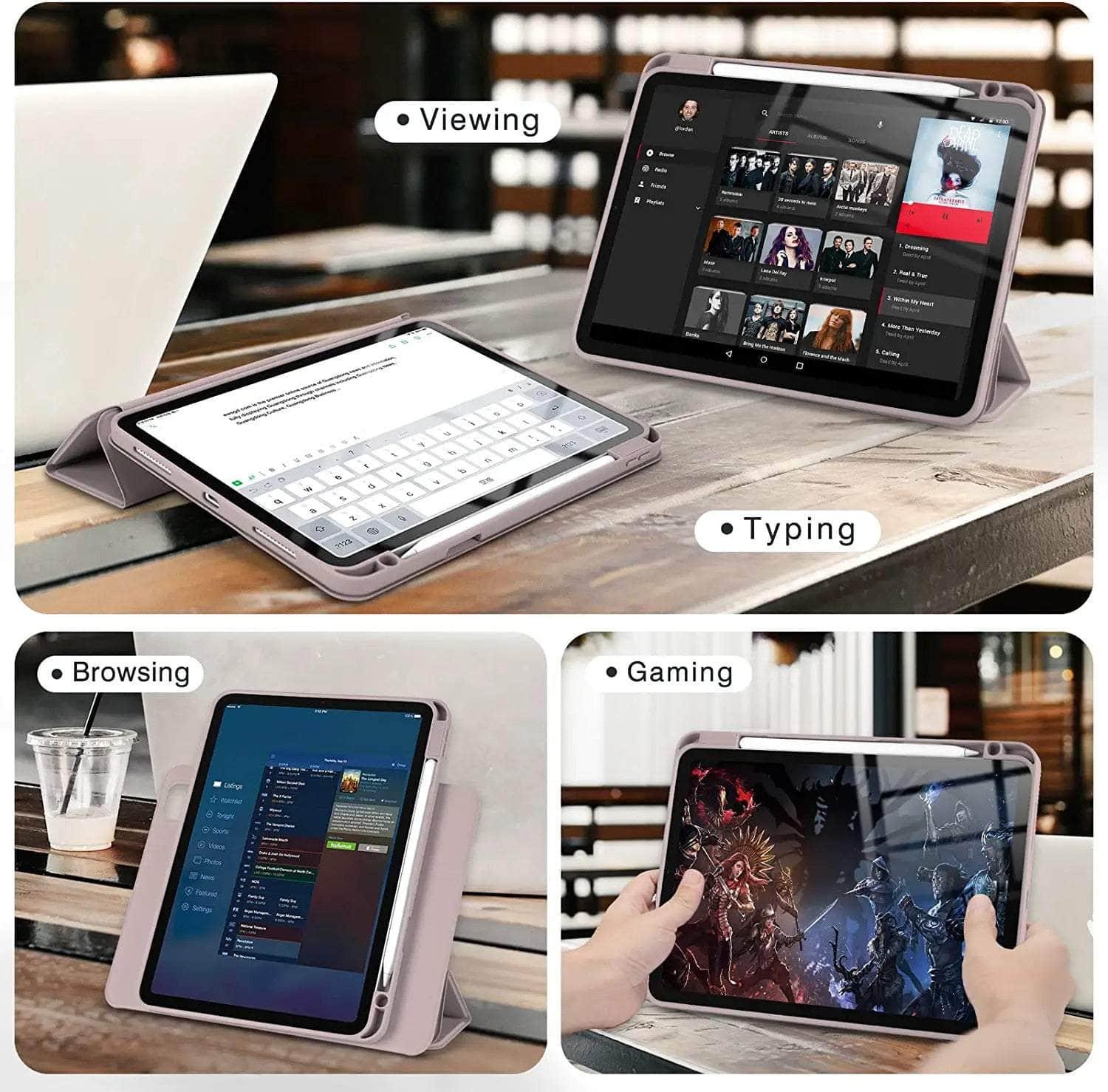 Magnetic Detachable Back Case for iPad Pro 12.9 (2022 Model) - Protective Cover with Secure Fit | Perfect for Work, Travel & Home Use