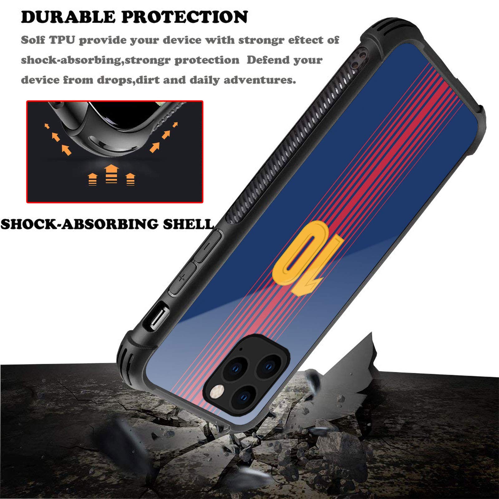 CARLOCA iPhone 11 Pro Max Case - Shockproof Anti-Scratch Protective Cover with Graphic Design | Compatible with iPhone 11 Pro Max | Perfect for Teen Boys & Men | Durable Drop Protection for Sports & Outdoor Activities