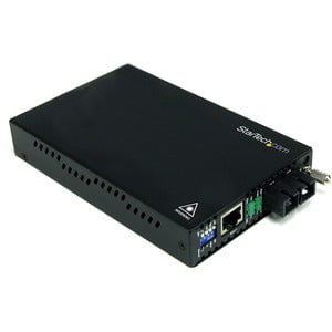 10/100 Mbps Single Mode Fiber Media Converter SC 30 km - High Speed Ethernet Converter for Long Distance Network Extension - Perfect for Office, Data Center & Industrial Applications