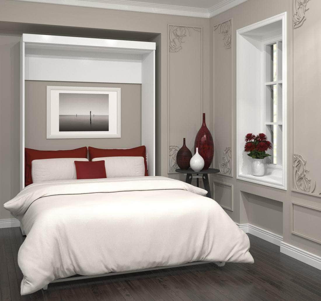 Pur Full Size Murphy Wall Bed with 7 Color Options - Space-Saving Wall Bed for Small Apartments, Guest Rooms & Home Offices