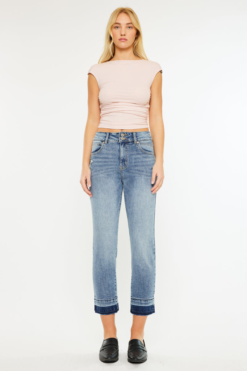 Georgia Ultra High Rise Slim Straight Leg Jeans for Women - Stretch Denim Pants with Tummy Control - Perfect for Casual Wear, Work & Night Out