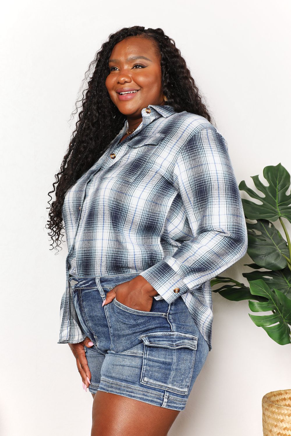 Stylish Plaid Dropped Shoulder Shirt for Men & Women | Casual & Comfortable Flannel Shirt | Perfect for Fall, Winter, and Outdoor Activities