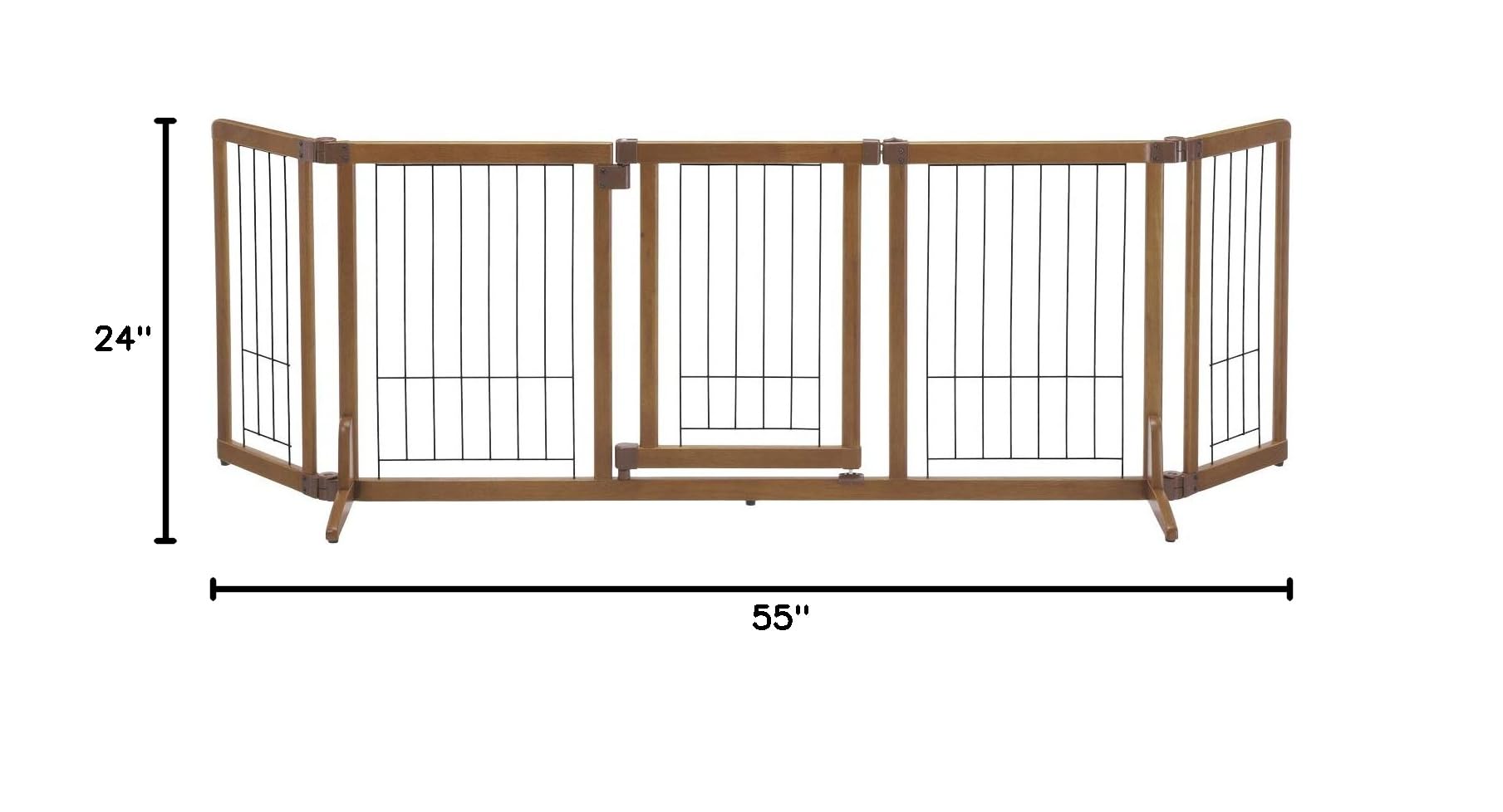 Richell Wide Premium Plus Pet Gate for Small Dogs - Adjustable Width 55