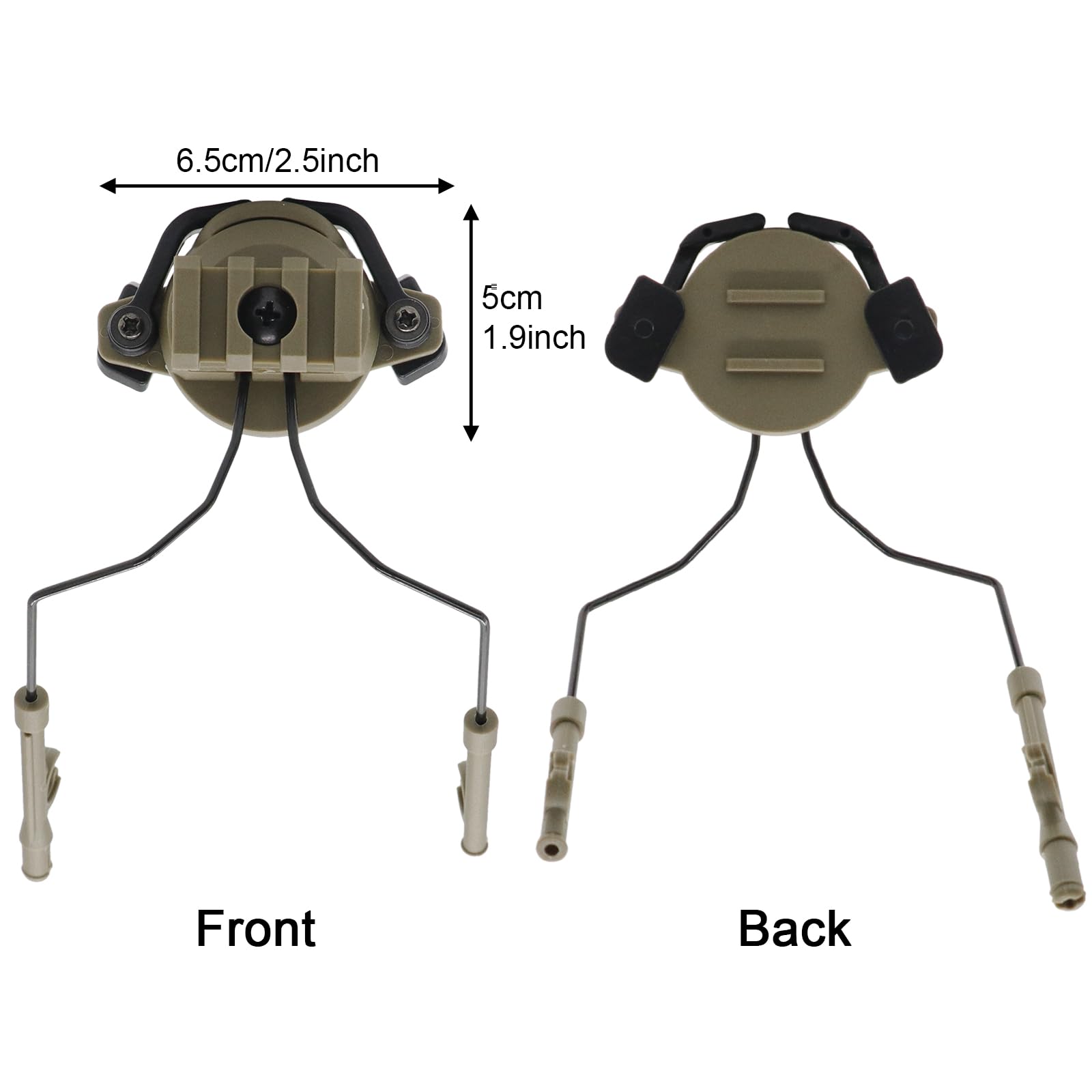 Tactical Helmet Rail Headset Adapter - Fast ARC Rail System for Airsoft Ear Protection | Helmet Mount Bracket for Military, Shooting & Outdoor Activities