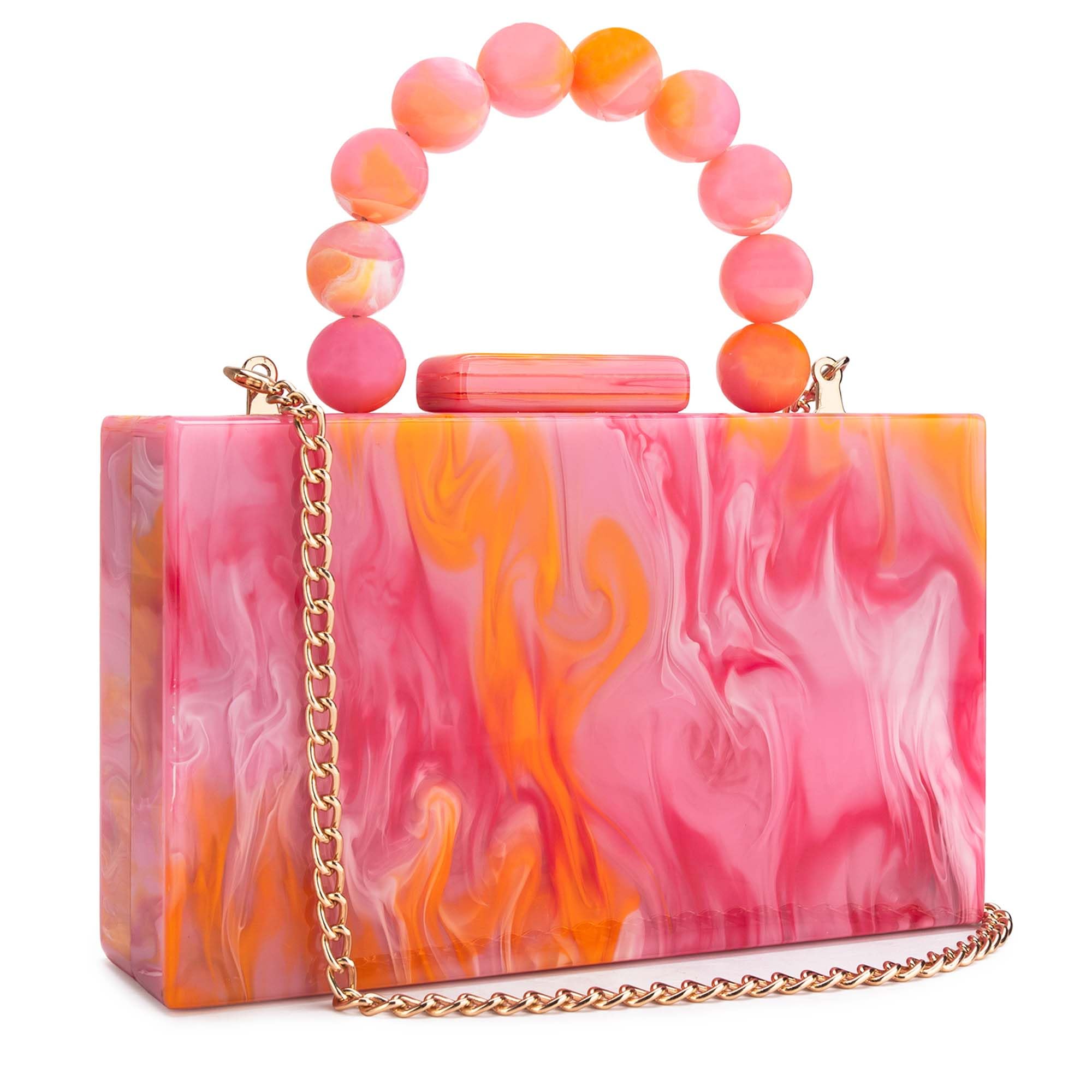 Stylish Leopard Print Acrylic Clutch Purse for Women - Elegant Evening Bag with Chain for Party, Wedding, Bridal & Formal Events | Perfect Accessory for Night Out, Date Night & Special Occasions