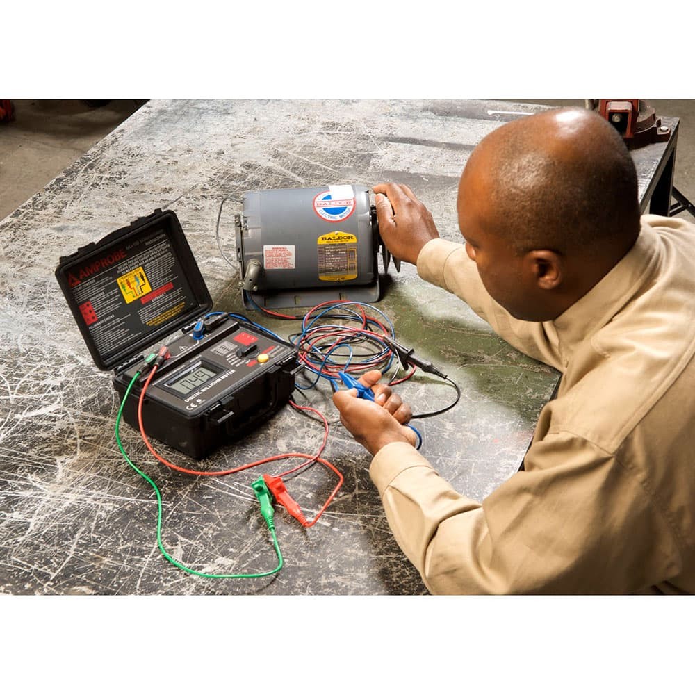 Amprobe 3474954 MO 100 Portable Battery Powered Milliohm Meter with Shoulder Strap & Test Leads - Perfect for Electrical Testing, HVAC Maintenance, and Industrial Applications