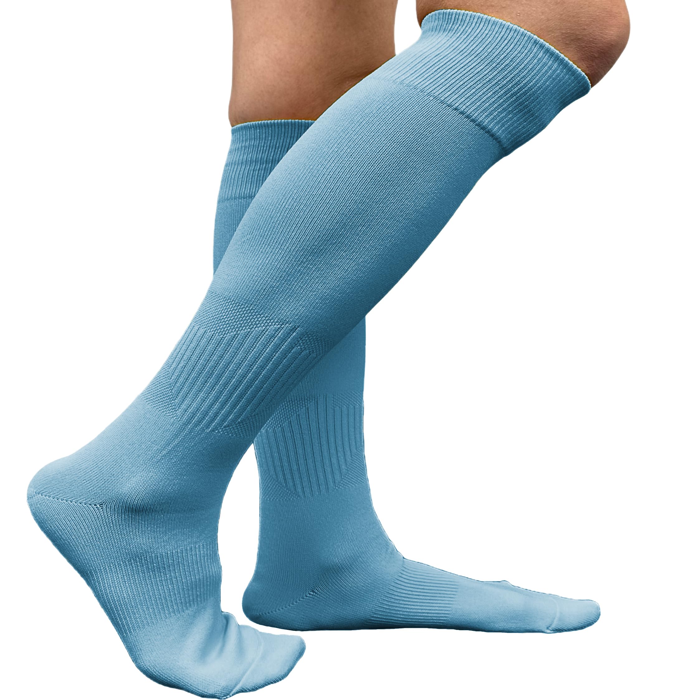 COUVER Affordable Polyester Soccer Knee High Socks - Breathable Team Sports Socks for Men & Women - Perfect for Soccer, Running, and Gym Workouts
