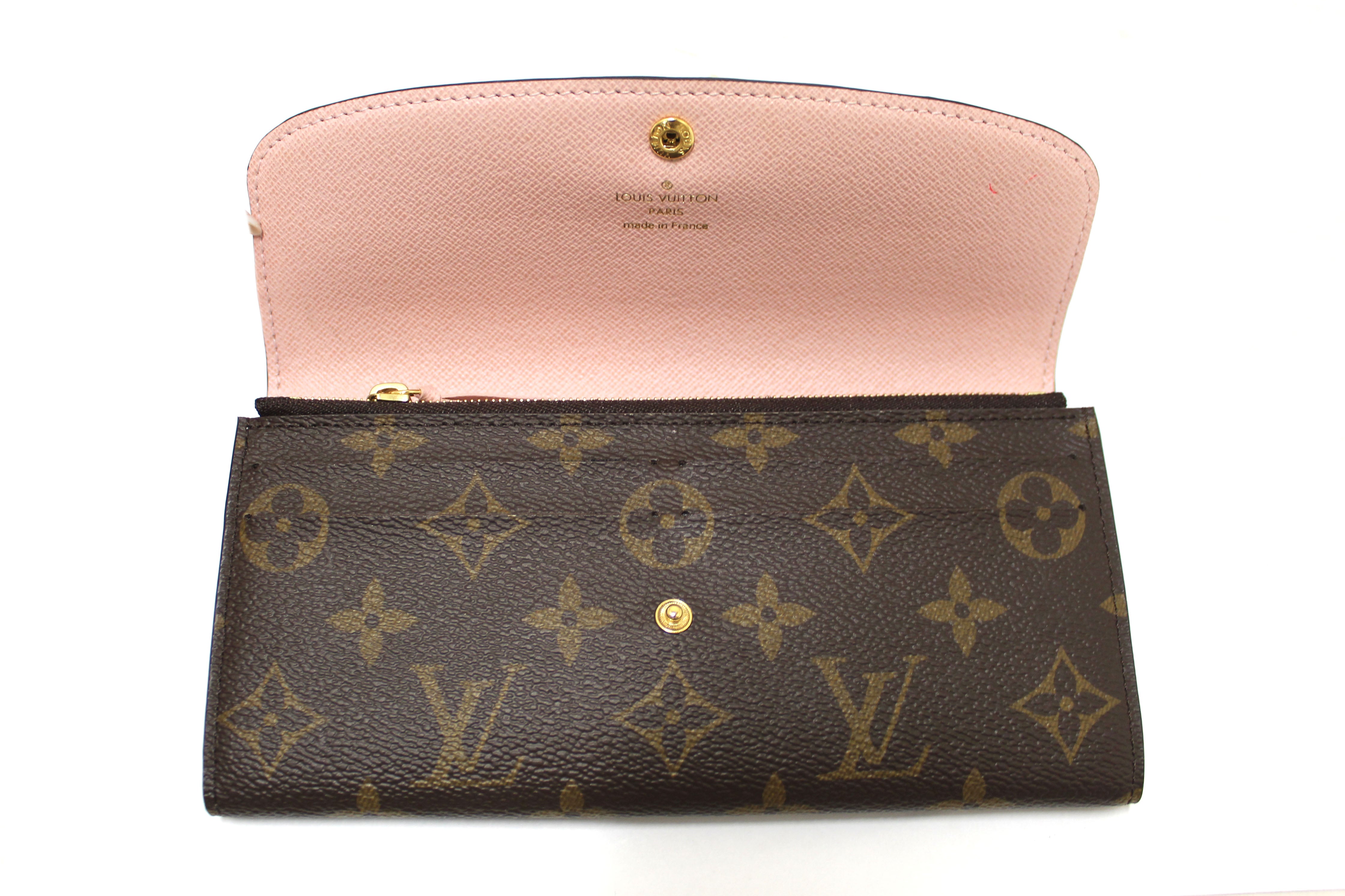 Authentic Louis Vuitton Emilie Wallet - Monogram Canvas Rose Pink Women's Compact Wallet for Everyday Use & Luxury Fashion Accessory