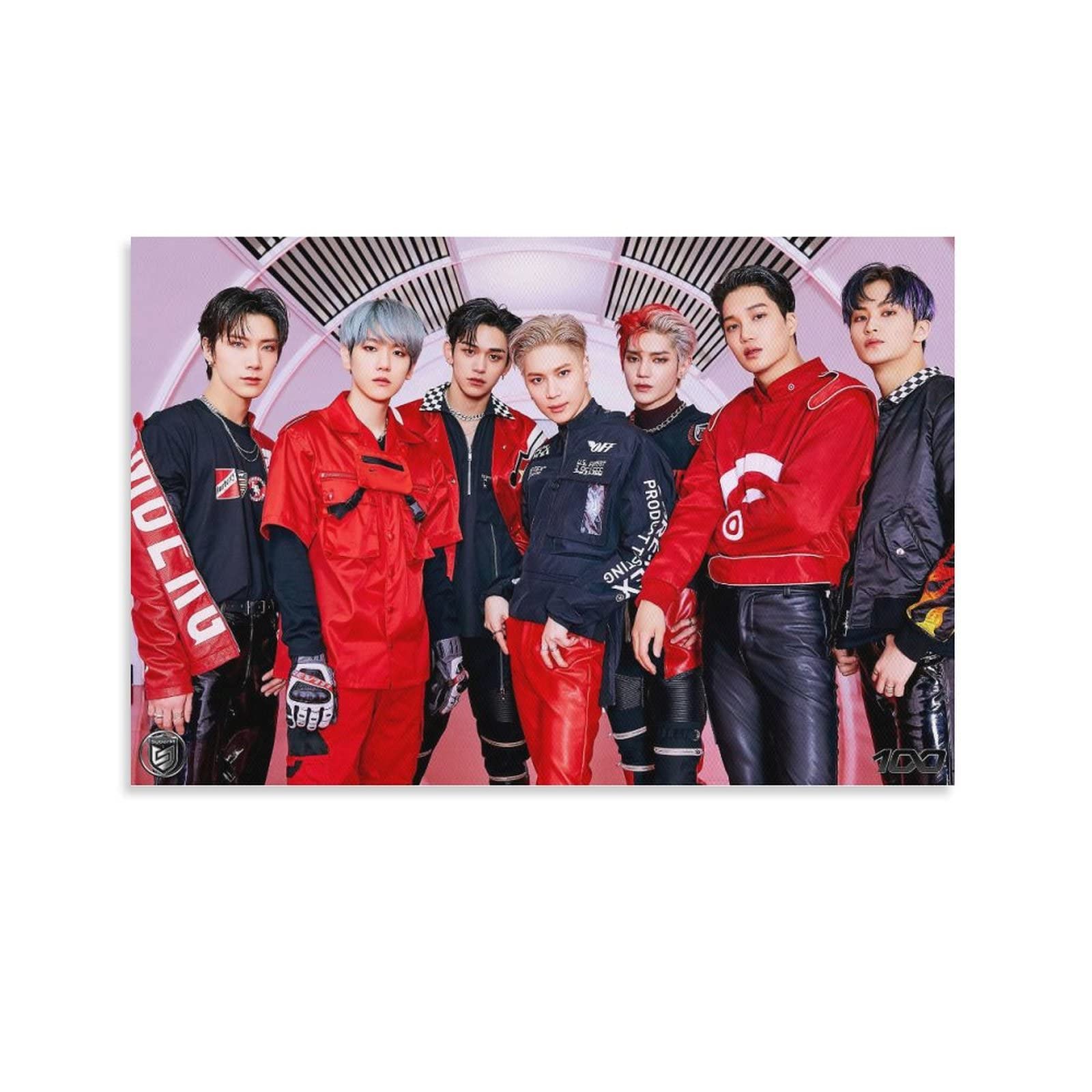 SuperM 100 Teaser Ver.1 Kpop Boy Group Band Idol Poster - Premium Canvas Wall Art Decor (20x30inch/50x75cm) for Living Room, Bedroom & Kpop Fan Gifts