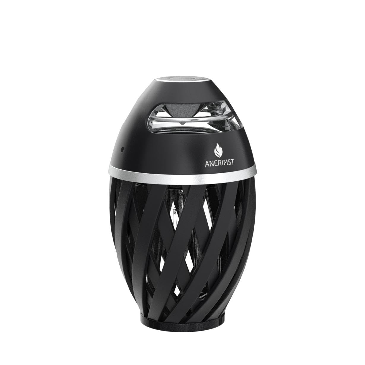 ANERIMST Waterproof Bluetooth Speakers with LED Torch Flame Light - Wireless Outdoor Speakers for Camping, Gardening, Patio & Hot Tub - Cool Gadgets for Men & Women (2 Pack, Black) - Perfect for Backyard Parties, Beach Trips & Outdoor Adventures