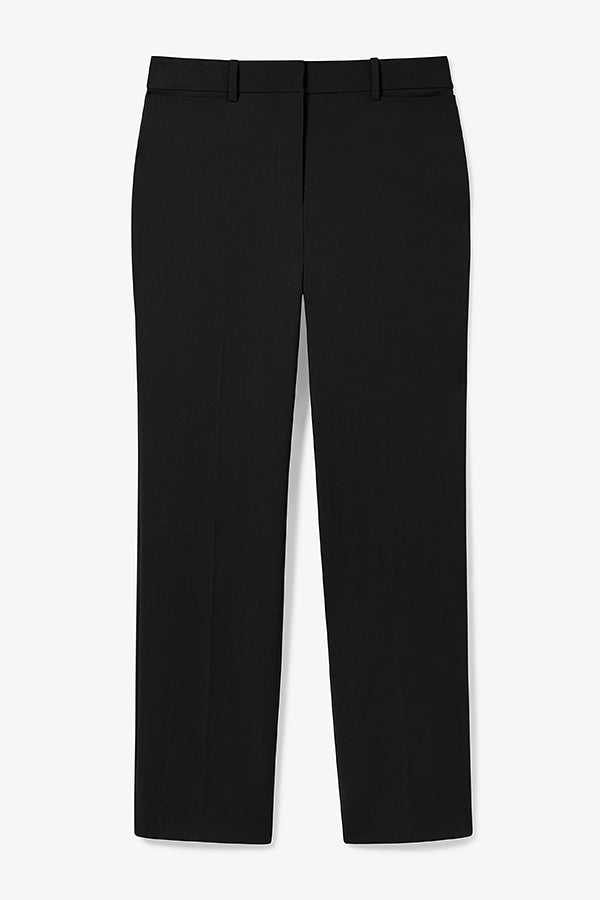 Smith Straight Trouser Washable Wool Twill Pants for Men - Classic Black Dress Pants for Office, Business & Formal Occasions