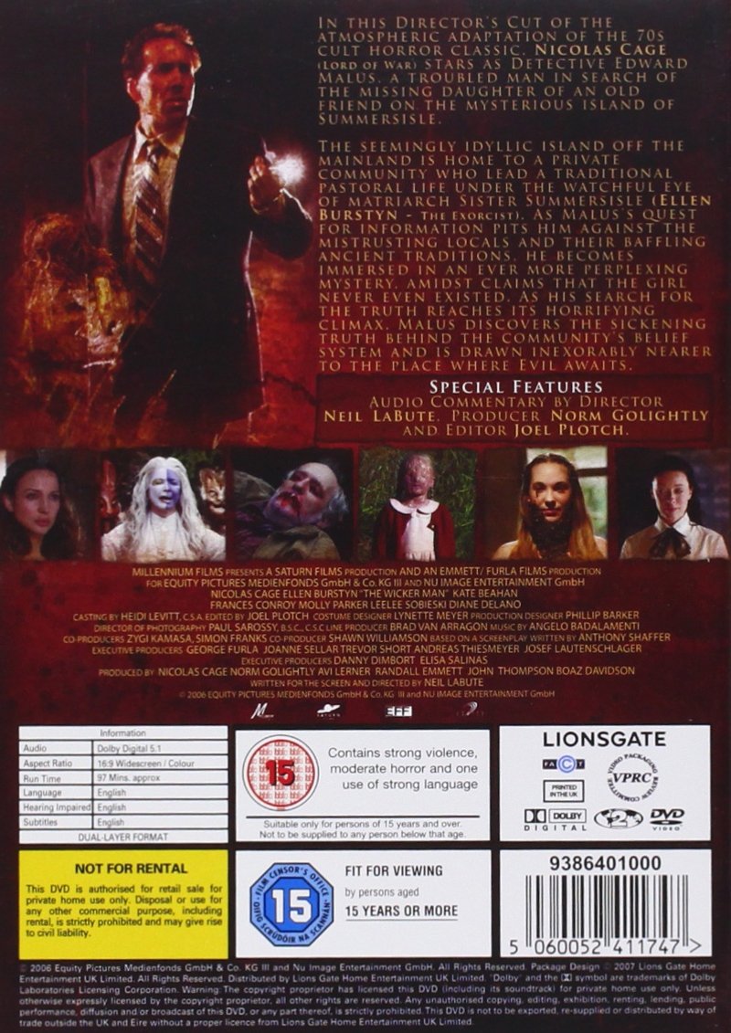 The Wicker Man - Director's Cut | Classic Horror Thriller Movie | Perfect for Halloween Movie Nights & Cult Film Collections