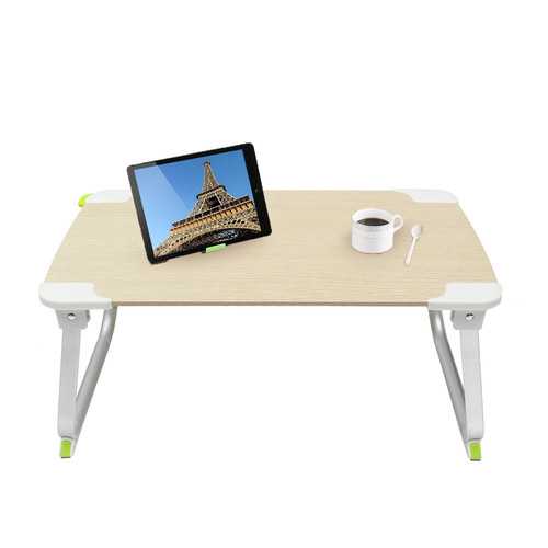 Portable Aluminum Alloy Foldable Laptop Table Stand - Adjustable Tray for Bed, Sofa & Office Use - Lightweight Home Desk for Working, Reading & Eating in Bed