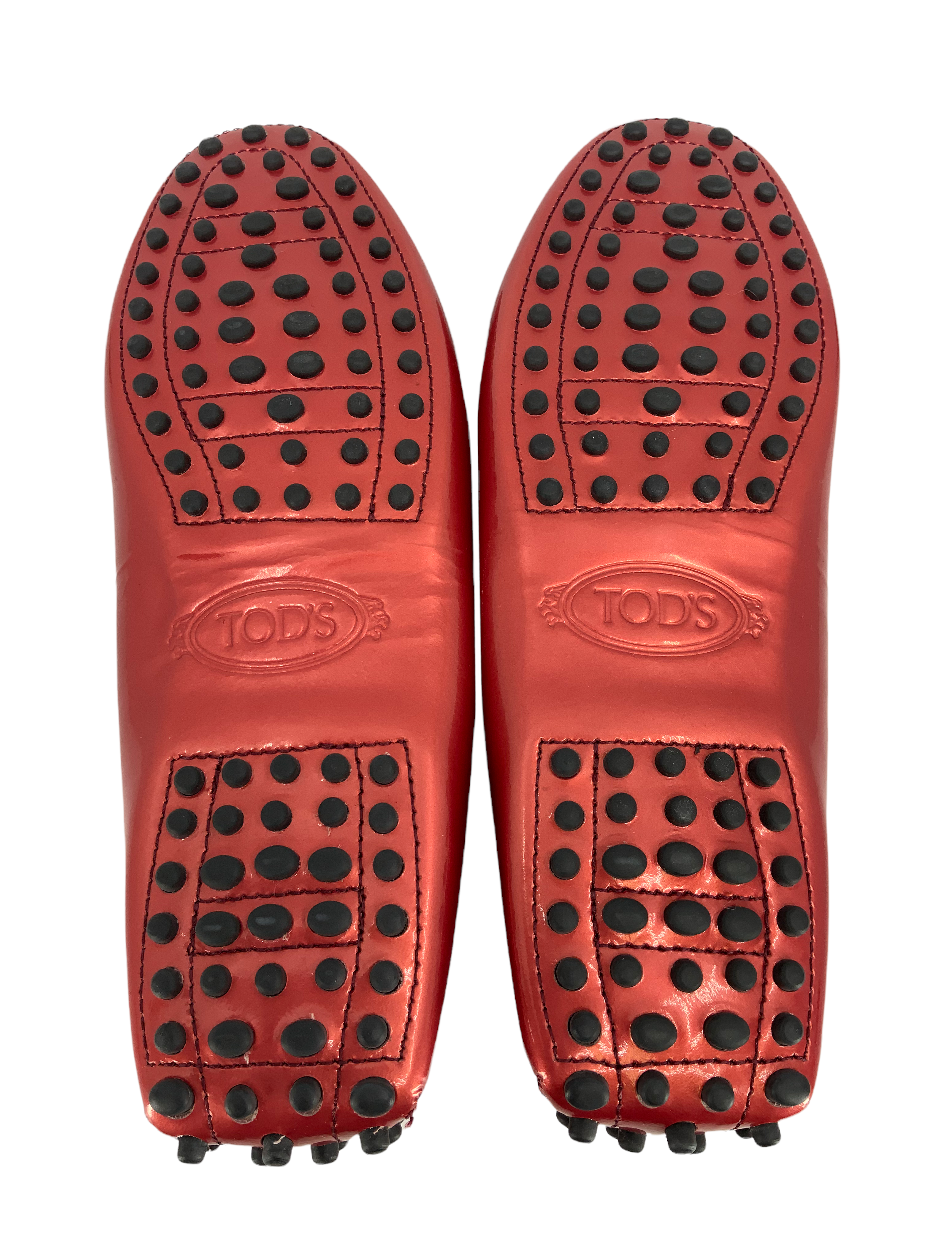 TOD'S Gommino Patent Leather Loafers for Women - Size 6 US | Classic Italian Designer Slip-On Shoes with Rubber Pebble Sole | Perfect for Office, Business Meetings & Formal Occasions