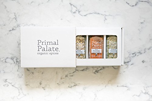 Primal Palate Organic Spices Gift Set - 3 Premium Bottles for Griddle & Grill | Perfect for BBQ, Camping & Outdoor Cooking