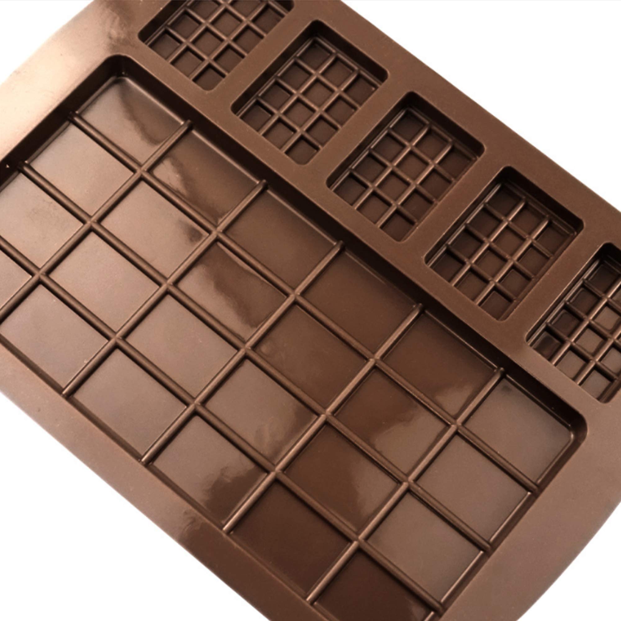 5-Piece Mini Chocolate Silicone Mold Set with Break-Apart Design - DIY Candy, Protein, Cake Decorating, Baking, Jelly Molds for Ice Trays & Kitchen Tools - Perfect for Homemade Treats, Party Favors, and Gift Making