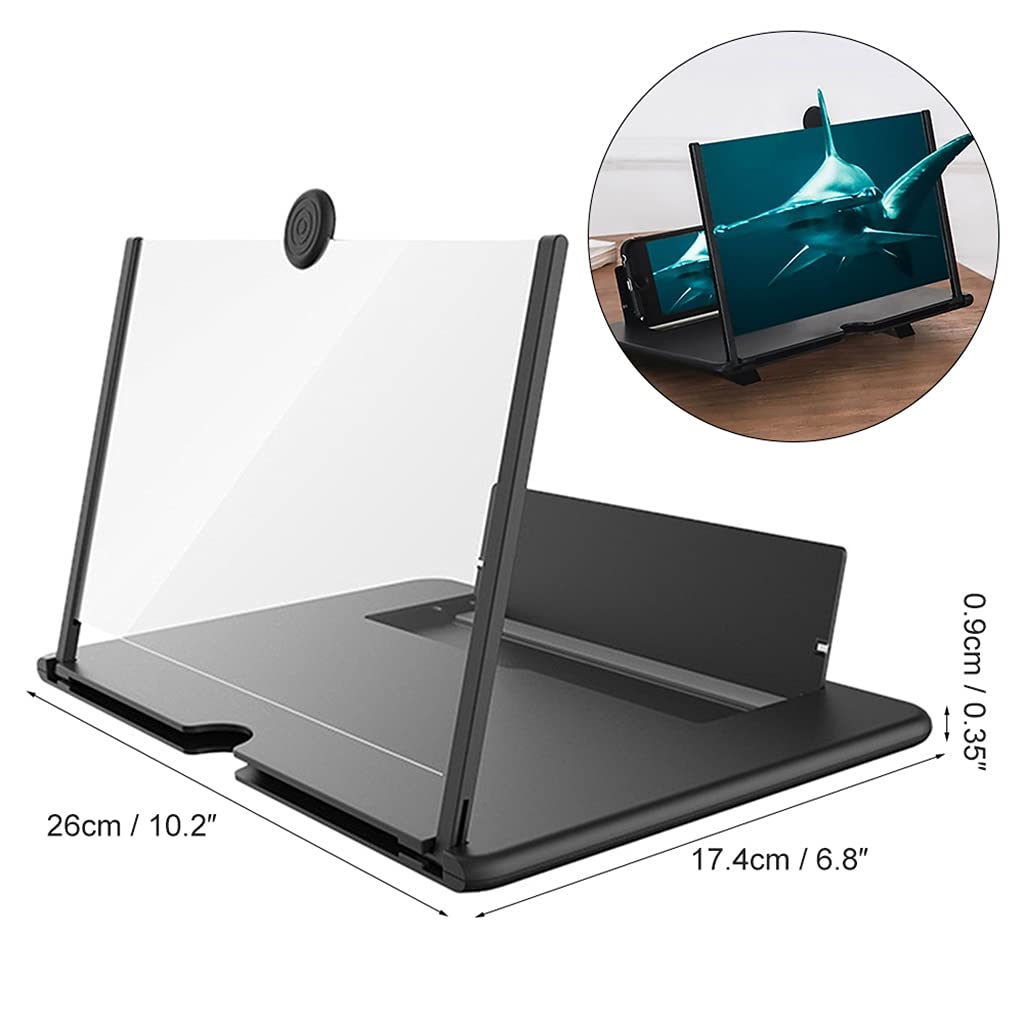 12 Inch HD Mobile Phone Screen Amplifier - Foldable Magnifying Stand for Movies & Gaming | Portable Phone Screen Enhancer for Home, Office & Travel Entertainment