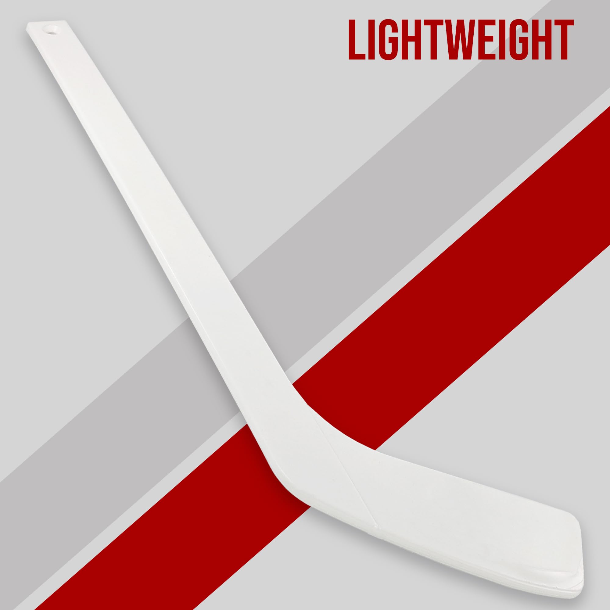 PRISP 18 Inch Plastic Mini Hockey Stick - Lightweight Knee Hockey Stick for Kids & Adults, Perfect for Indoor, Basement, Garage Play - Great Sports Gift for Hockey Fans & Family Fun Games