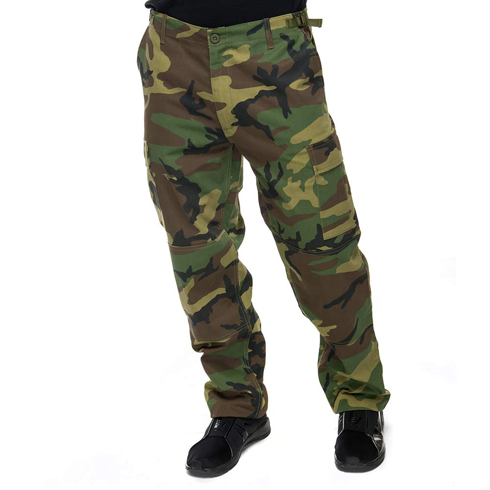 Shikaar Men's Military BDU Tactical Pants with 6 Pockets - Durable Combat Cargo Pants for Outdoor Hunting, Hiking & Airsoft Activities