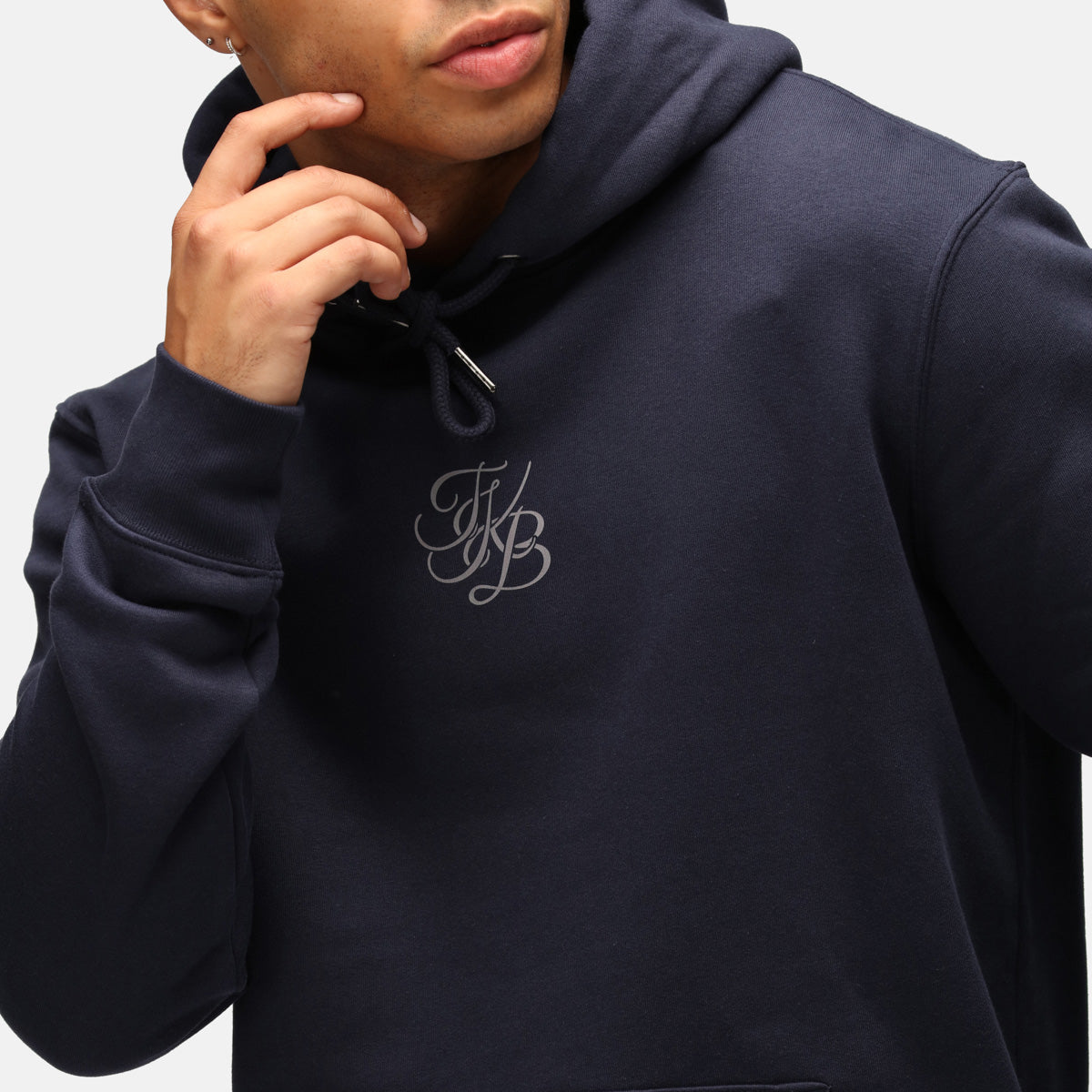 Premium Organic Cotton Navy Blue Hoodie for Men - Comfortable & Stylish Pullover for Casual Wear, Gym, and Outdoor Activities