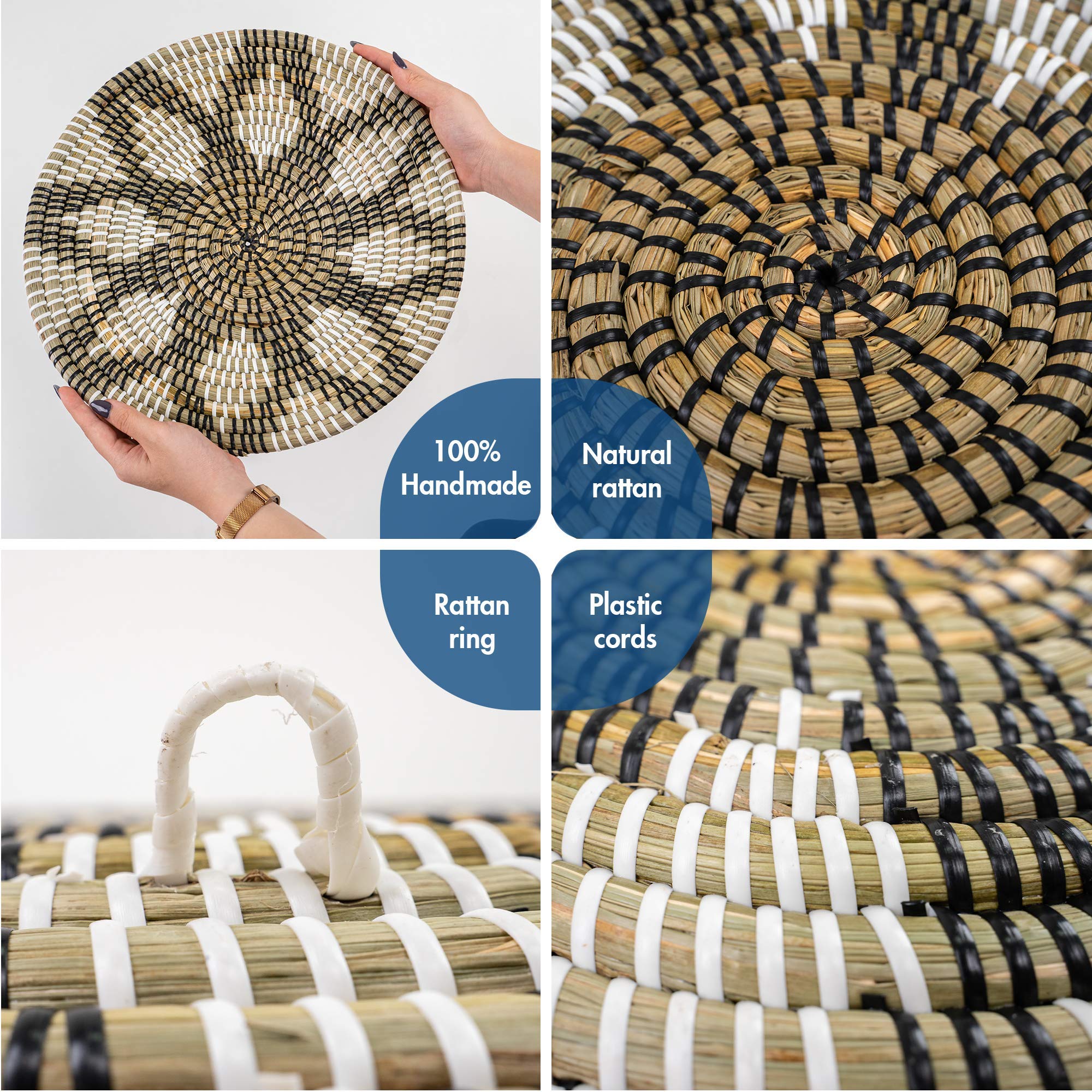 Rattan Woven Wall Basket - 13.7