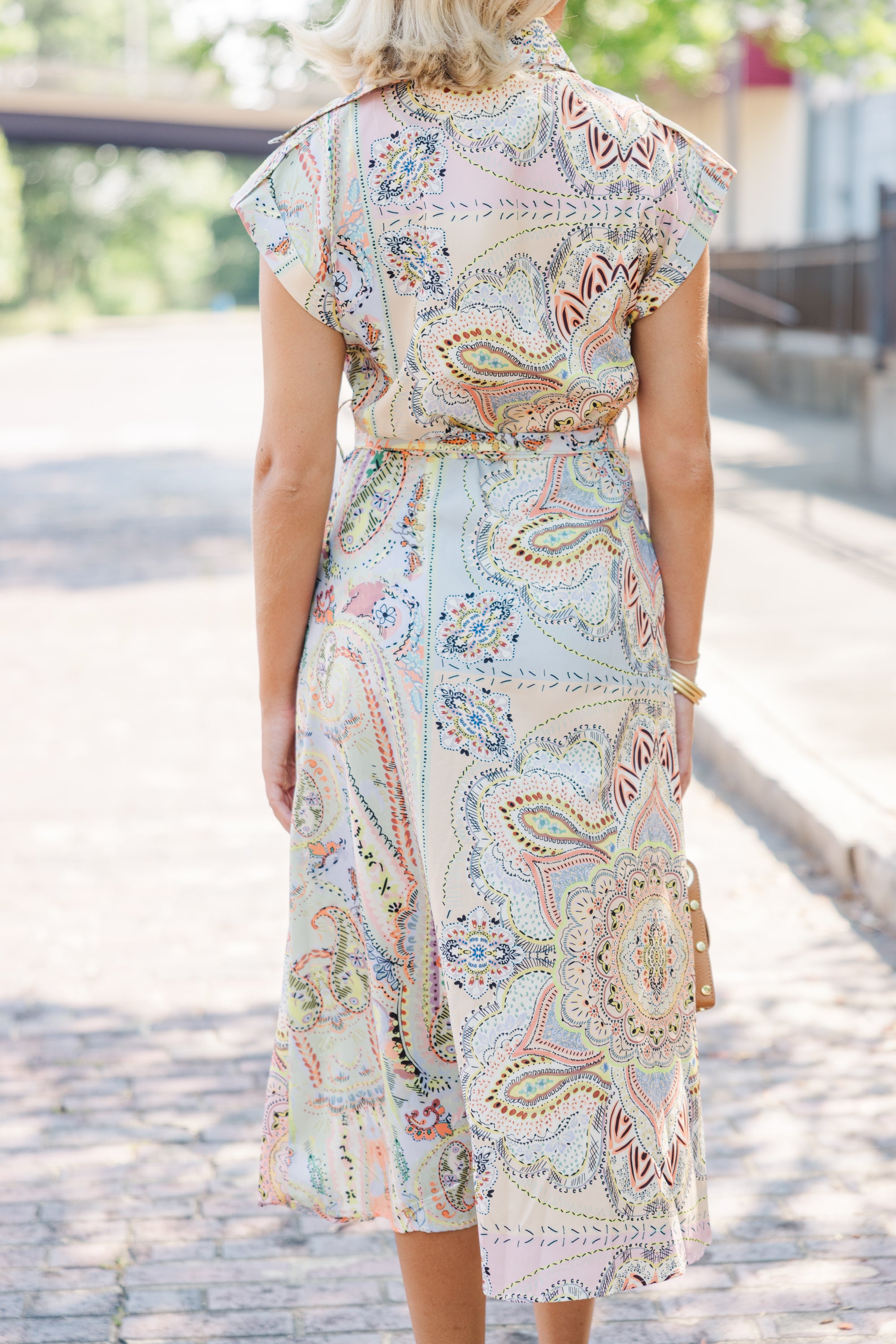 Stylish Green Paisley Print Midi Dress for Women - Flowy Summer Dress for Casual Outings, Date Nights & Beach Vacations