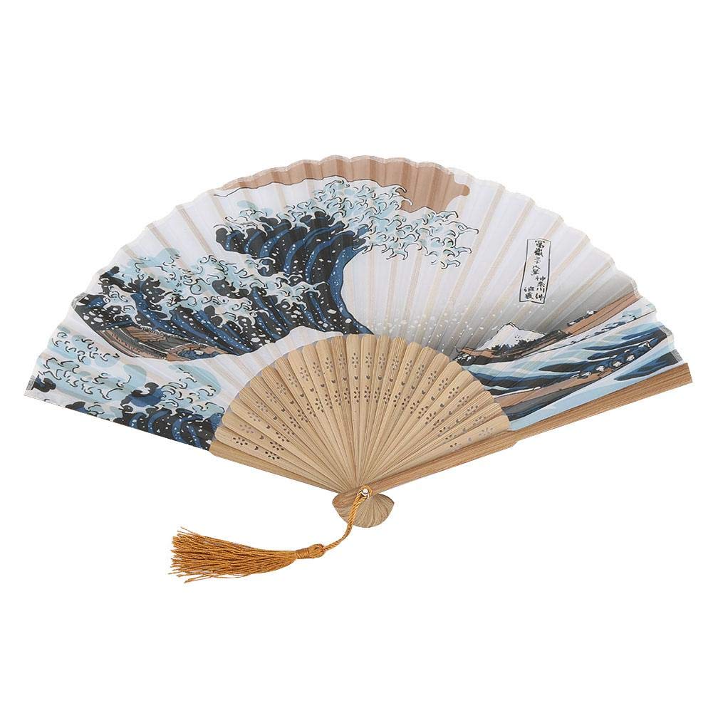 Elegant Retro Japanese Folding Hand Fan - Valentine's Day Carnival, Wedding Party Favors Gift (25-Bone Erqing Design) - Perfect for Weddings, Cosplay, and Summer Cooling
