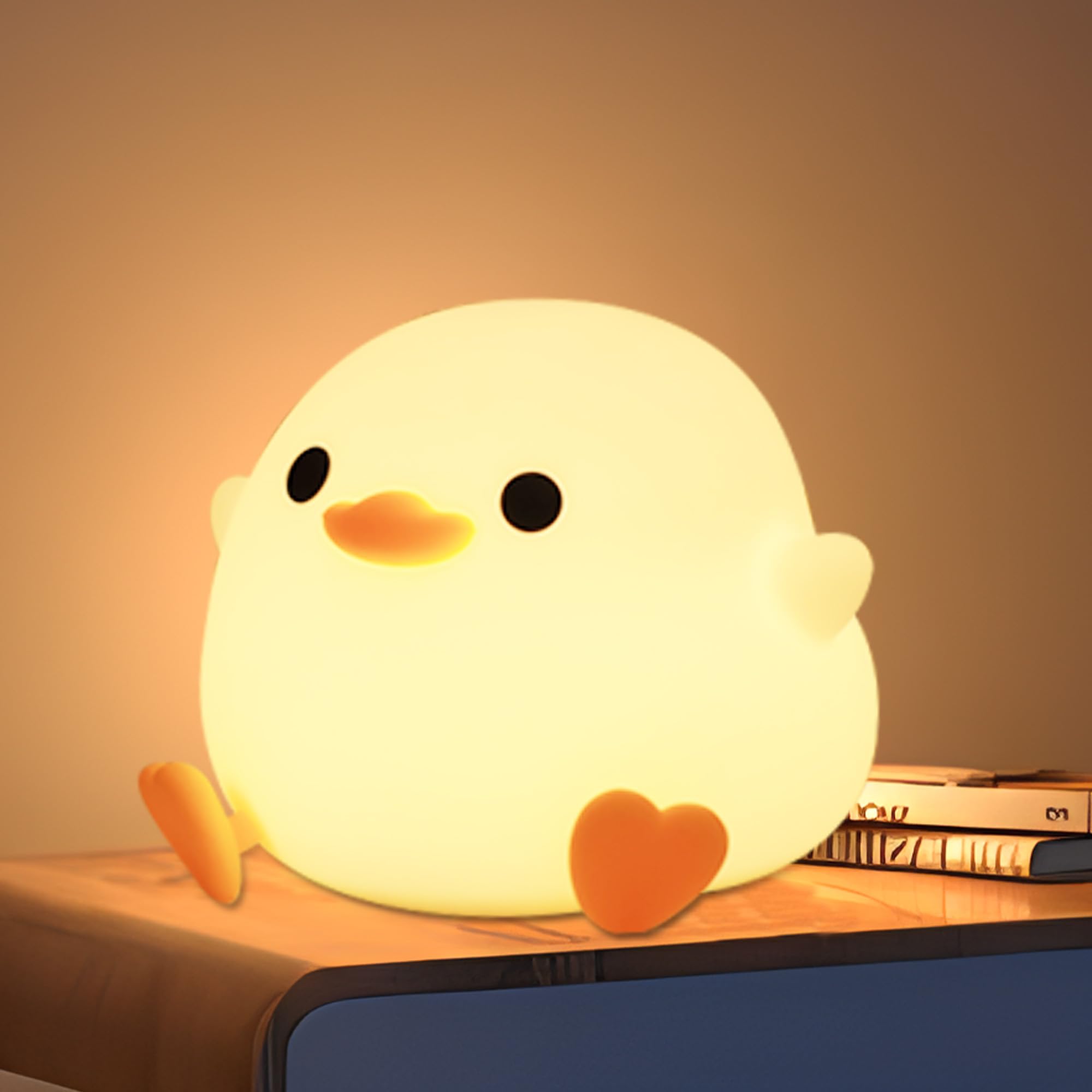 Okayera DoDo Duck Night Light - Dimmable USB Rechargeable Silicone Nursery Lamp with Timer | Cute Animal-Themed Gift for Baby Kids Birthday Christmas Easter | Perfect for Bedroom Decor, Nursery Room & Nighttime Feeding